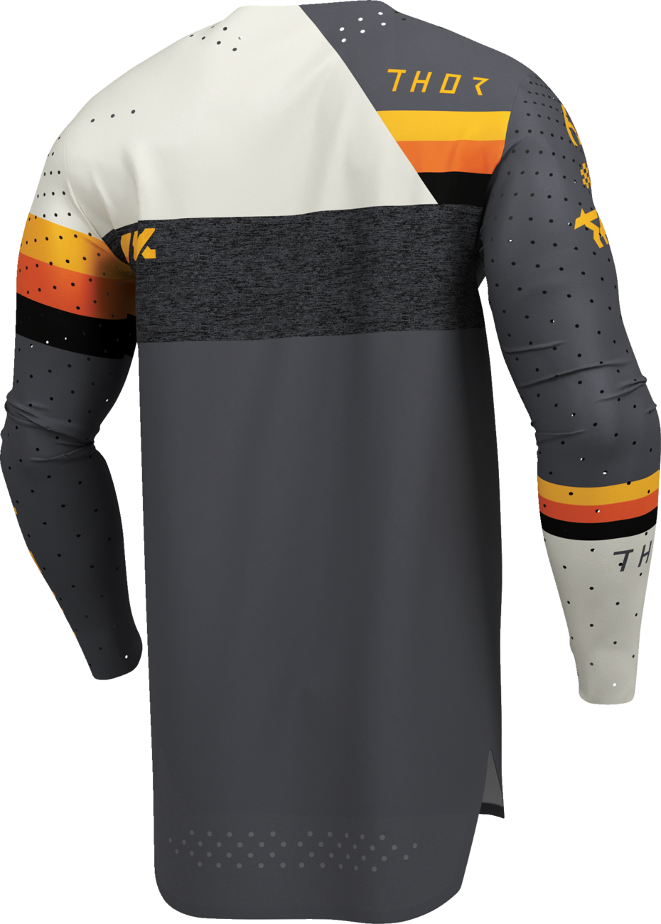 THOR Sportmode League Jersey in charcoal and white, small size, featuring athletic design and breathable fabric for active wear.