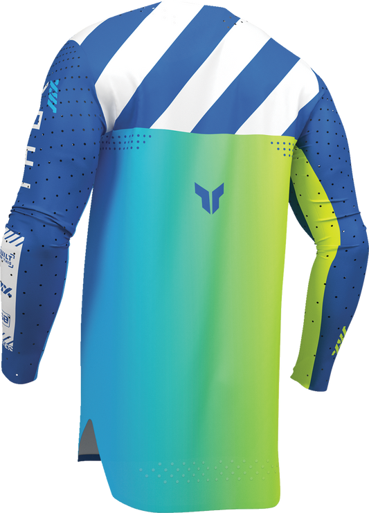 Blue THOR Sportmode Synth Jersey for men, small size, featuring breathable athletic fabric and sleek design.