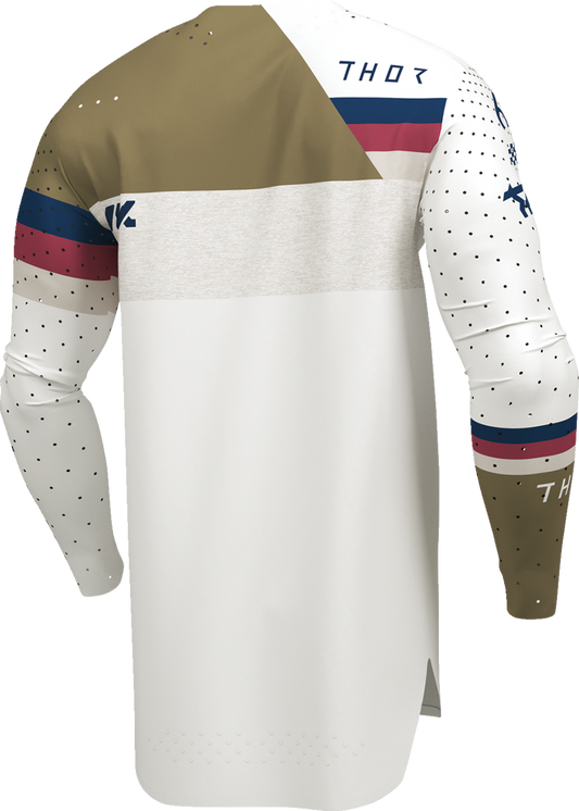 White and copper THOR Sportmode League Jersey in large size, featuring athletic design and breathable fabric.