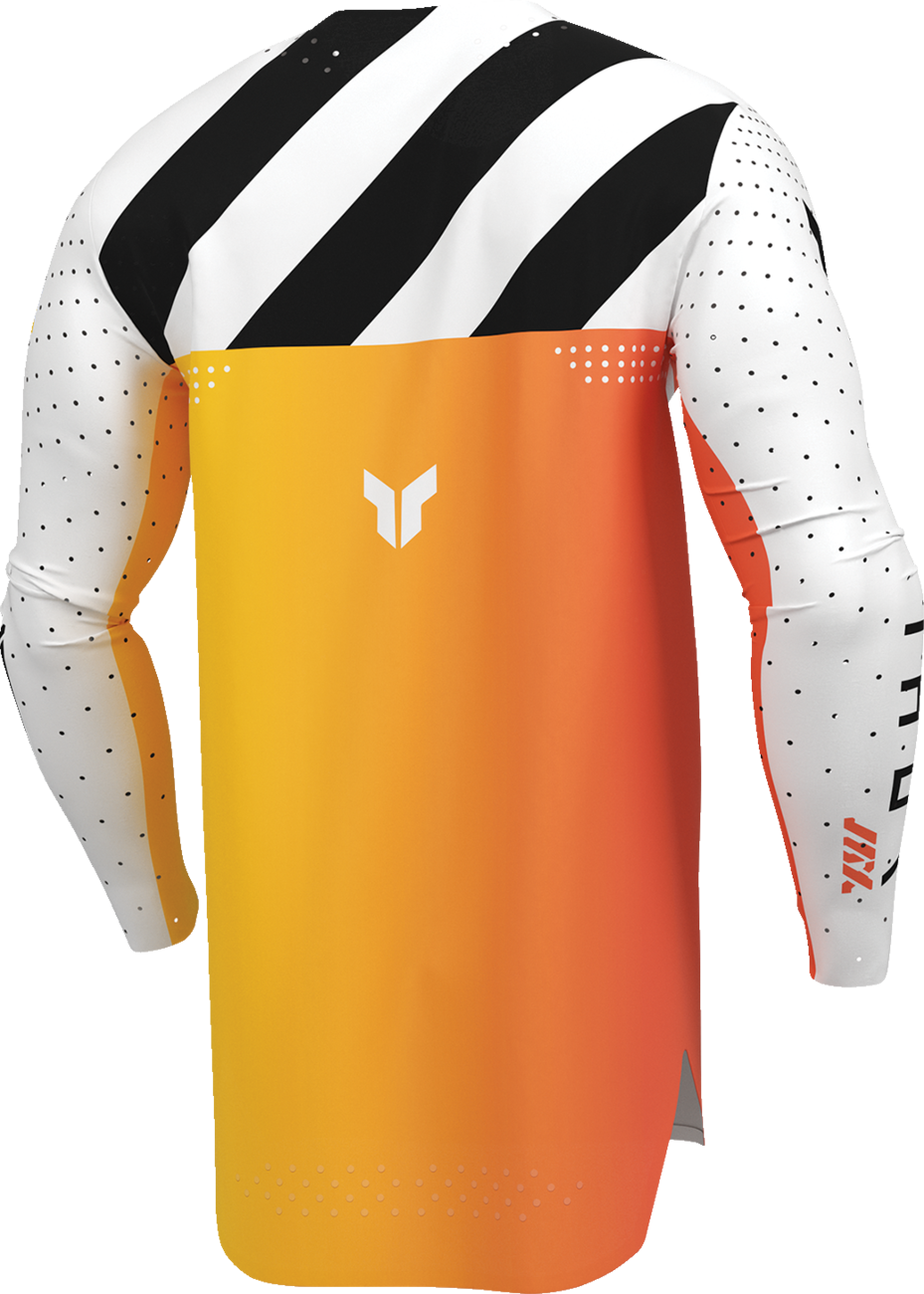 White THOR Sportmode Synth Jersey with sleek design, featuring breathable fabric and athletic fit for cycling or sports activities.
