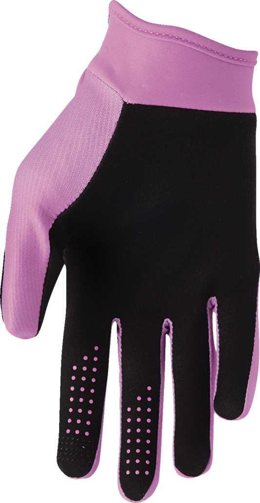 THOR Women's Launchmode XP Gloves in orchid color, size medium, with padded palms and adjustable wrist closure.