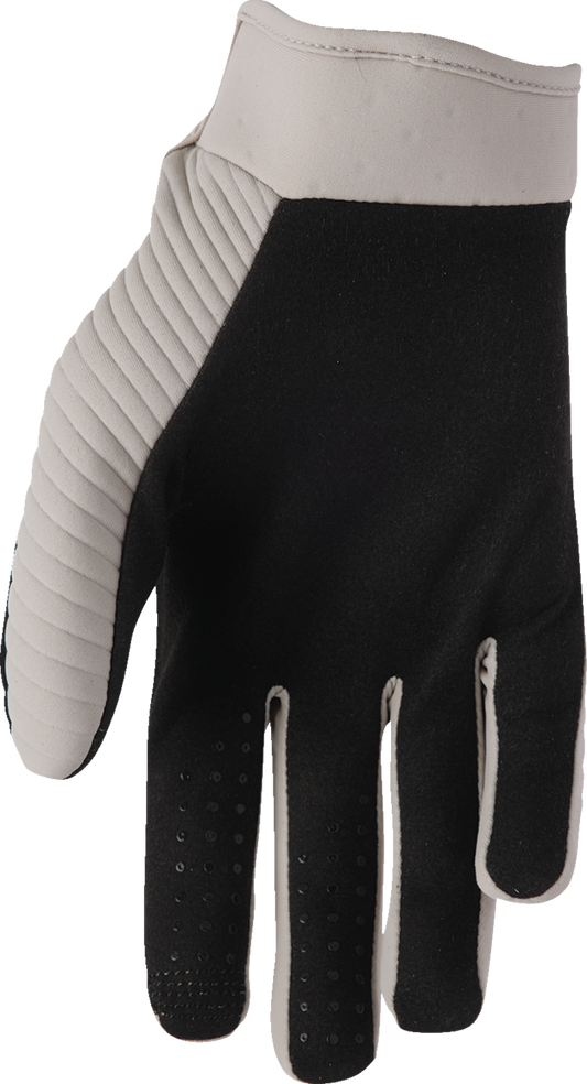 THOR Launchmode CW gloves in 2XL size, sand color, featuring durable material and secure fit for motocross riding.
