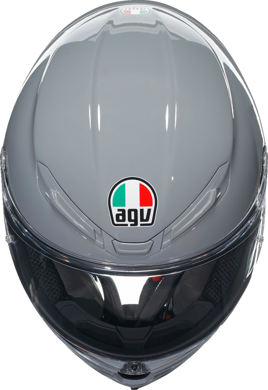 AGV K6 S Helmet Nardo Gray Medium Part 2118395016012M – Lightweight, Aerodynamic Motorcycle Helmet with Advanced Ventilation and Safety Features