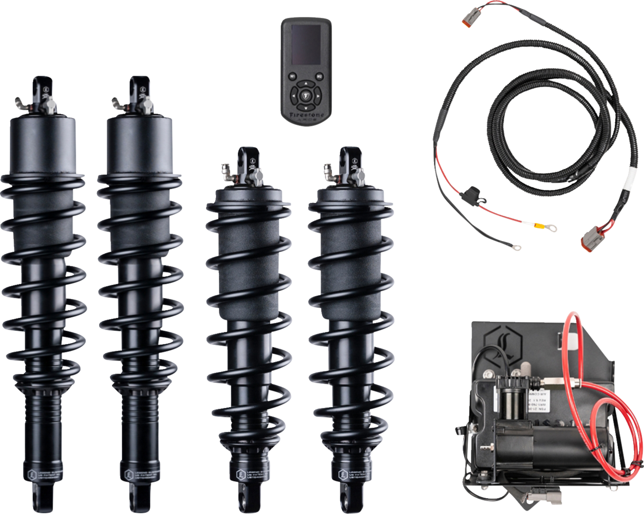 Legend Suspension REVO ATS adjustable air-assisted coil suspension kit for utility UTVs, featuring heavy-duty components.