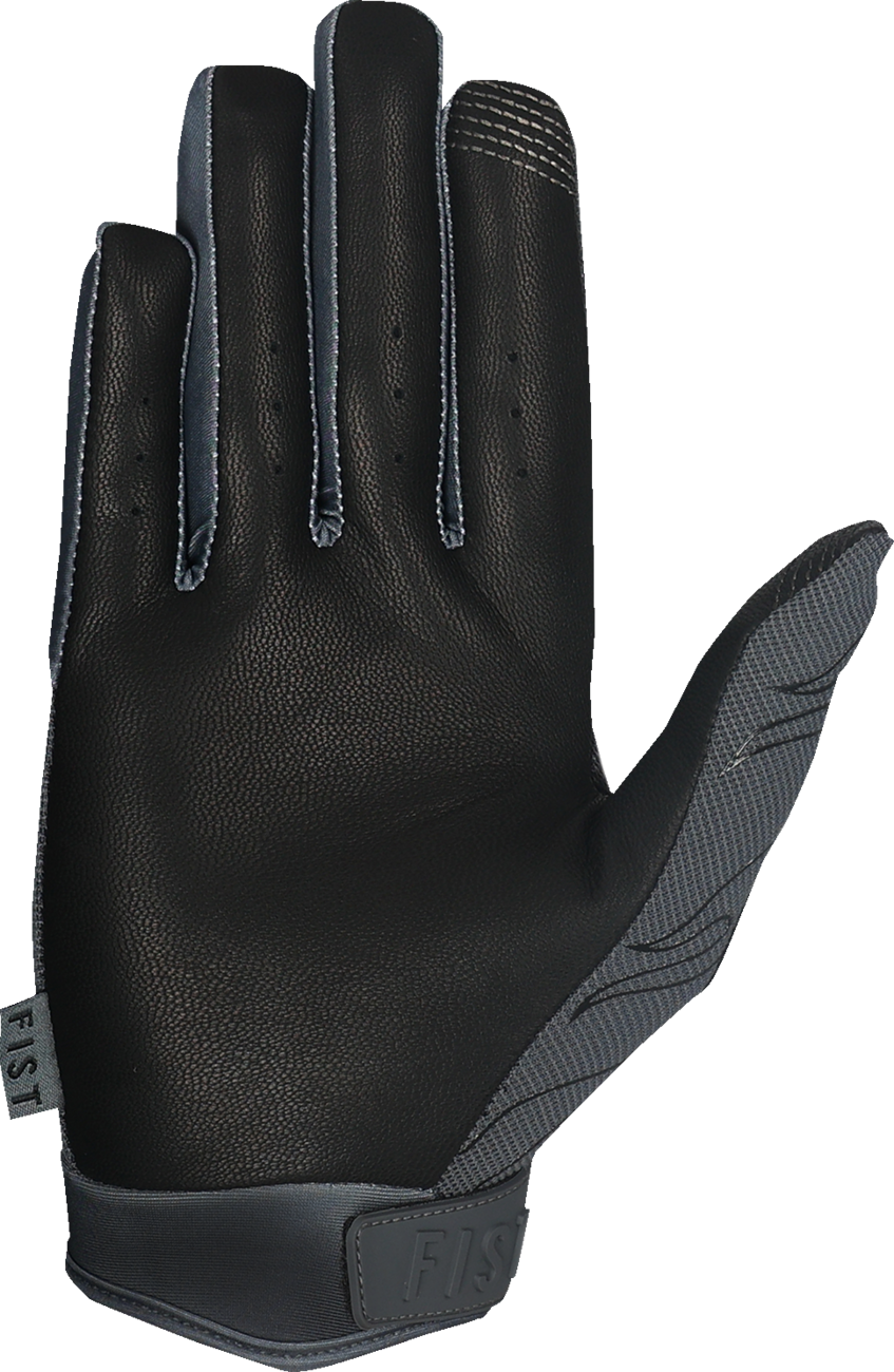 FIST HANDWEAR Moto Hybrid Phantom Flame gloves in medium, featuring black and flame design, for motorcycle riding.