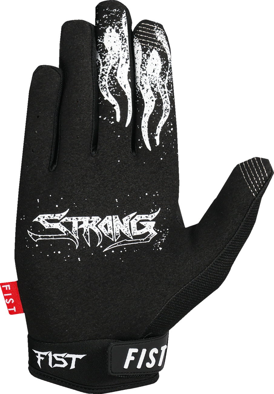 FIST HANDWEAR Strapped Jackson Strong Red Label XL gloves with red straps and padded design for weightlifting and fitness.
