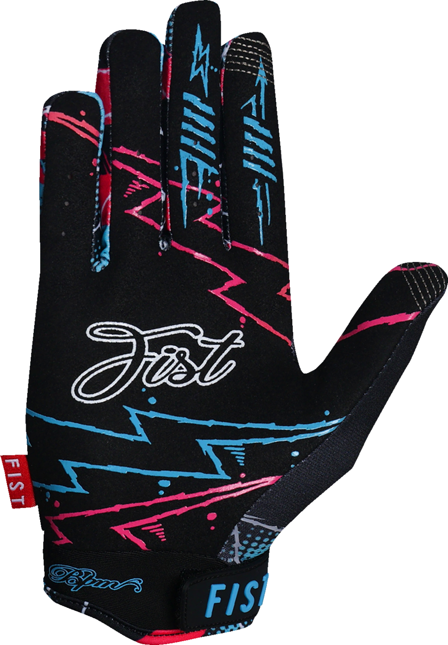 FIST HANDWEAR Strapped Taka Higashino Red Label Strike Gloves in red, size XS, with black straps and padding visible.