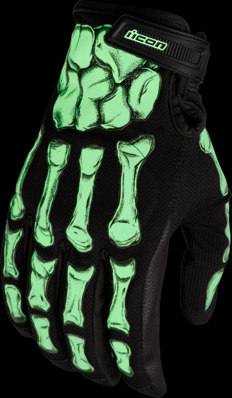 ICON Hooligan Crestfallen black gloves in 2XL with durable synthetic chassis and enhanced comfort for motorcycle riding.