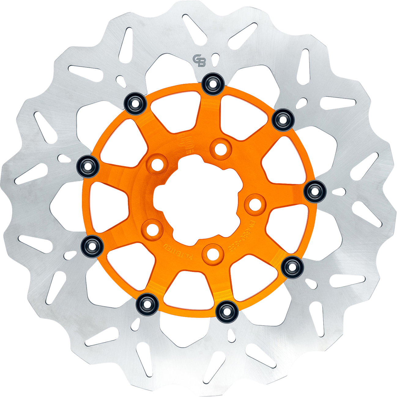 GBRAKES Front Brake Rotor - Orange GBDU020 with High-Carbon Steel Construction