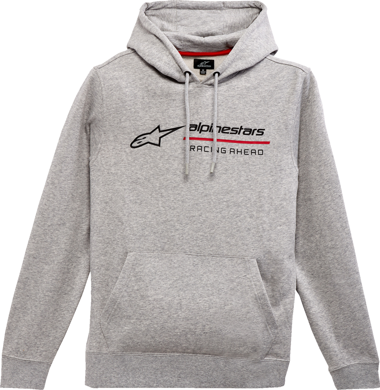 Alpinestars Linear Race Hoodie in Heather Gray, large size, featuring the Alpinestars logo on the front.
