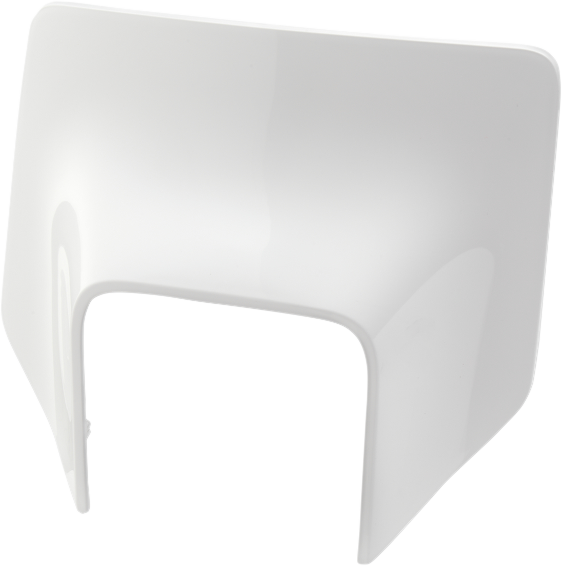 White Acerbis headlight mask for body protection, showcasing the sleek, durable design with branding details.