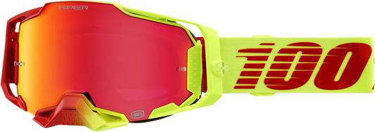 100% Armega Goggles - Solaris - HiPER Red Mirror 50003-00003 - Howling Moto
