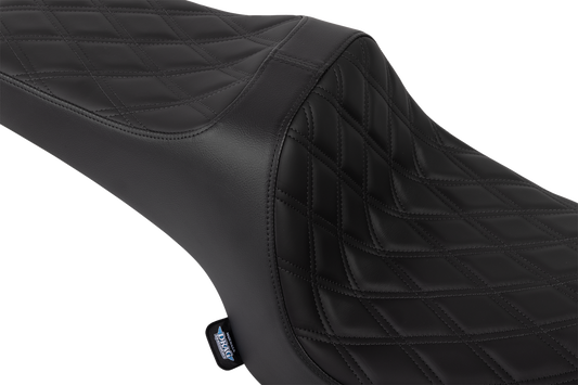 Black Predator III seat by Drag Specialties Seats with solar leather and double diamond stitching for Challenger 2020-2025.