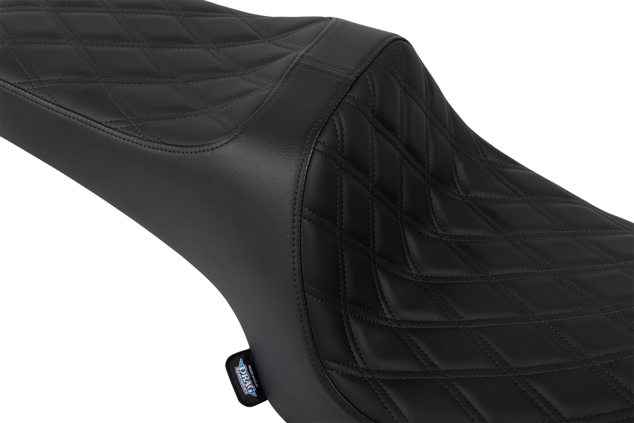 Black Predator III seat by Drag Specialties Seats with solar leather and double diamond stitching for Challenger 2020-2025.