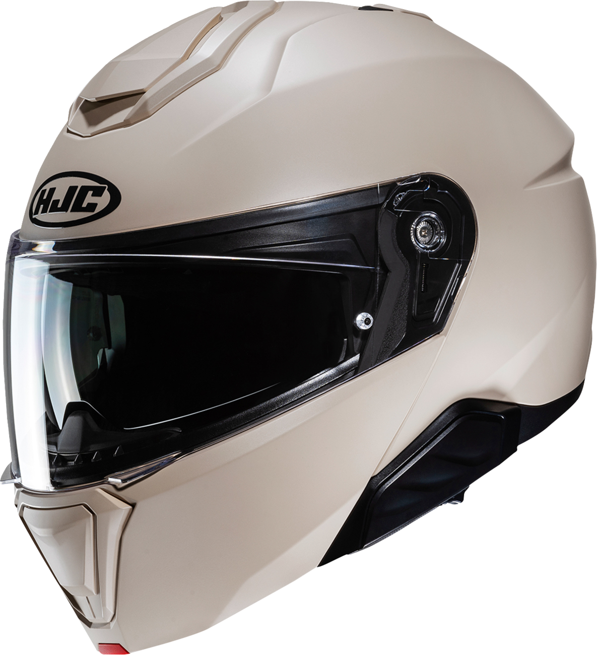 HJC i91 helmet in solid semi-flat sand beige, 3XL size, featuring aerodynamic design and comfortable fit.