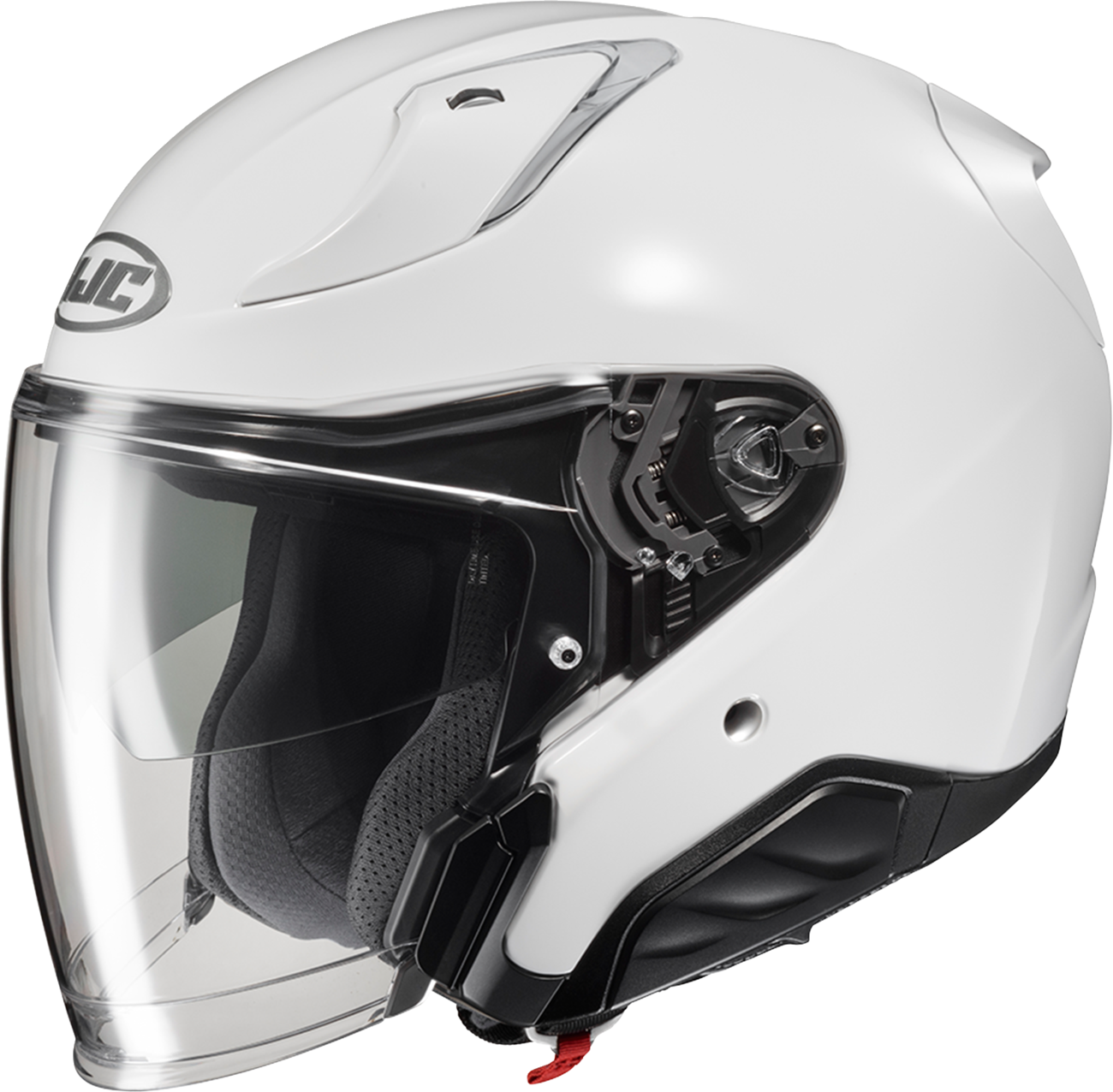HJC RPHA 31 open-face helmet in white with integrated sun visor, safety features, and 2XL size, shown from front angle.