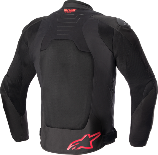 Black and red ALPINESTARS SMX Air motorcycle jacket in 2XL, featuring protective armor and breathable fabric.