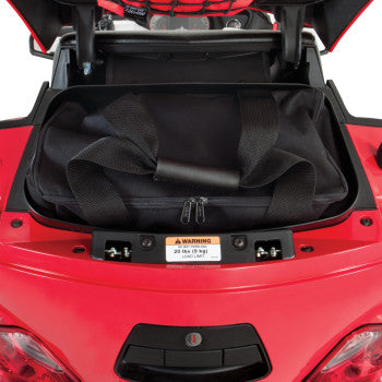 Bill's Exhausts SHOW CHROME Trunk Liner for Spyder RT HCTL, featuring chrome finish and textured surface for secure cargo area.