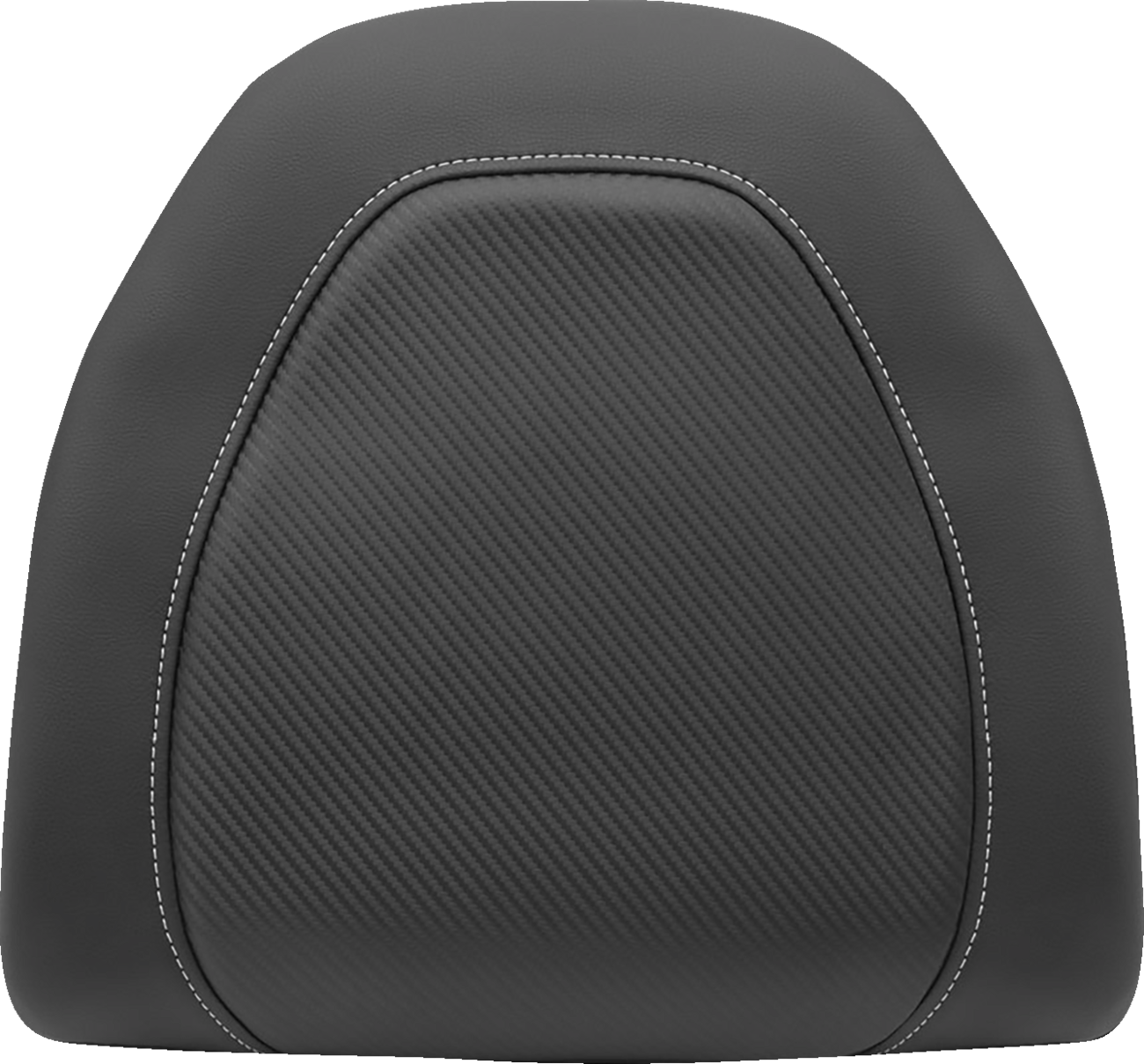 Black carbon fiber SADDLEMEN Tour-Pak backrest pad cover for motorcycle seats, designed by Bill's Exhausts.