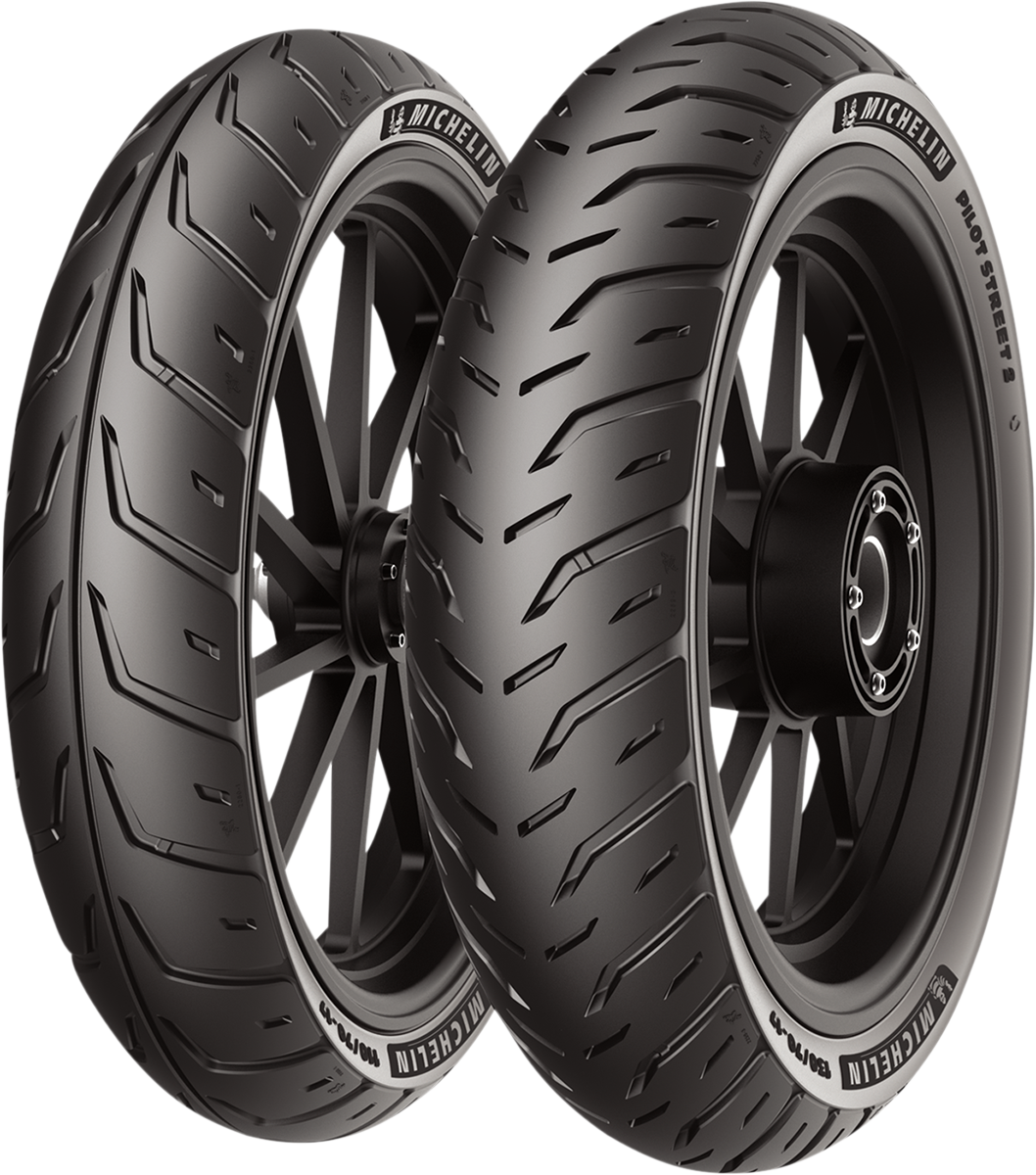 MICHELIN Tire - Pilot Street 2 - Front/Rear - 100/80-17 - 52S 10418 - Howling Moto