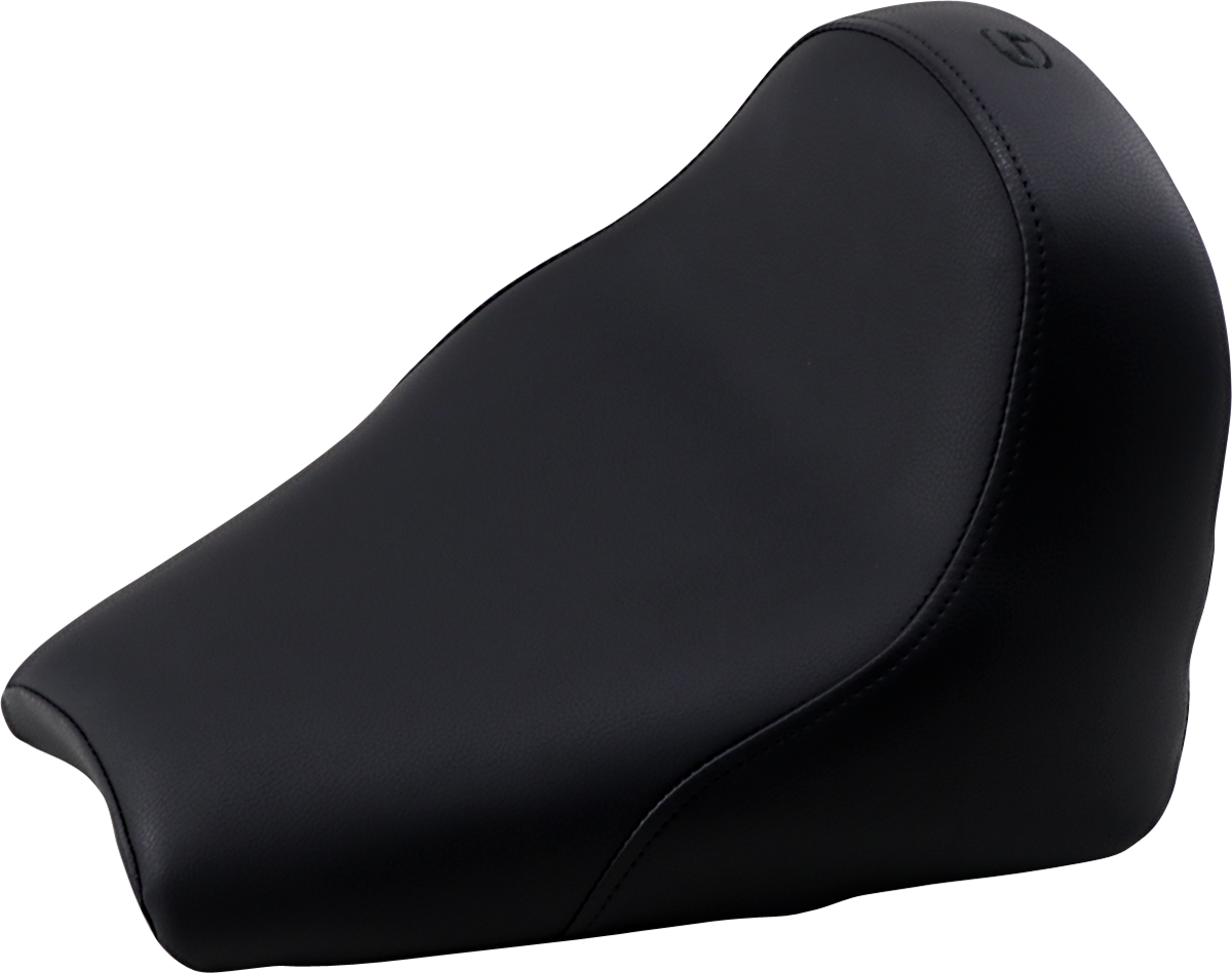 SADDLEMEN Solo Seat for Indian motorcycles, featuring a sleek black design and comfortable riding surface.