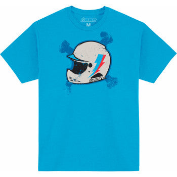 Bill's Exhausts ICON Domain Bonez™ T-Shirt in turquoise, XL size, featuring a graphic print on the front.