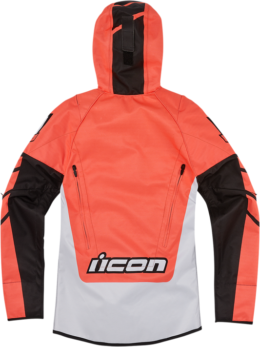 ICON Women's Airform Retro Jacket in coral, XS, featuring a vintage-inspired design with a fitted silhouette and zip-up front.