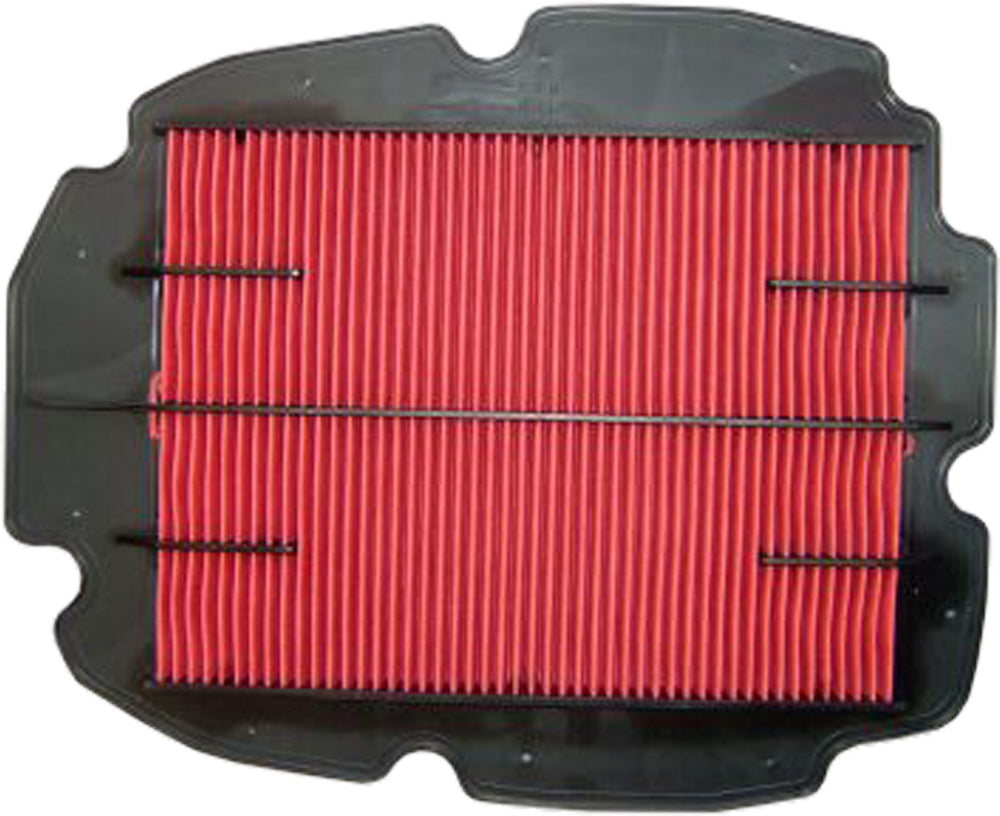 HIFLOFILTRO HFA1801 air filter for high performance engines, showing a clean, rectangular engine air filter with pleated filtration material.