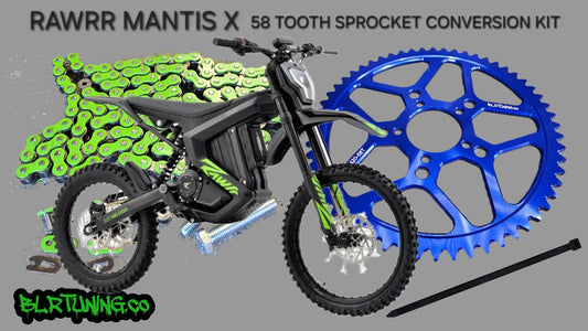 RAWRR MANTIS X 58 TOOTH REAR SPROCKET MAX TORQUE CONVERSION KIT - Howling Moto