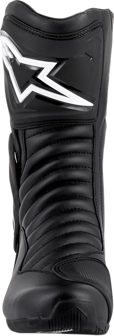 Alpinestars SMX-6 v2 Gore-Tex motorcycle boots in black, US size 10.5, featuring durable design and waterproof Gore-Tex lining