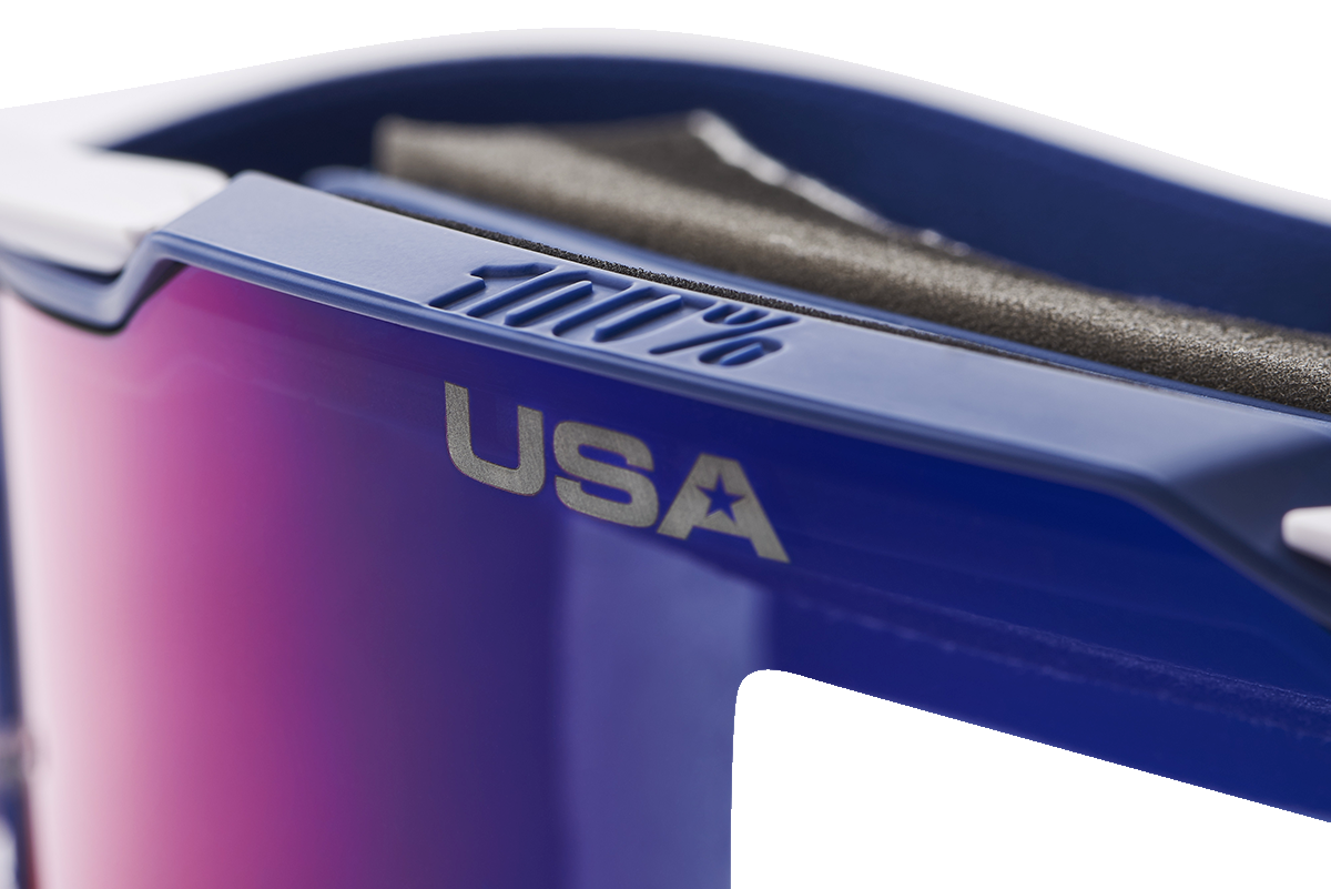 100% Armega Goggles - MX of Nations - HiPER Red/Blue Mirror 50003-00008 - Howling Moto
