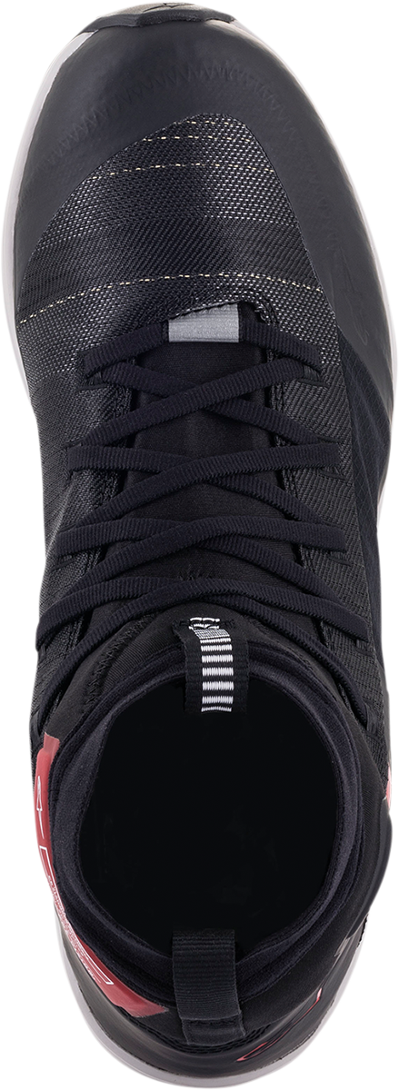 Alpinestars Speedforce shoes in black, white, and red with US size 12, featuring sporty design and branding details.