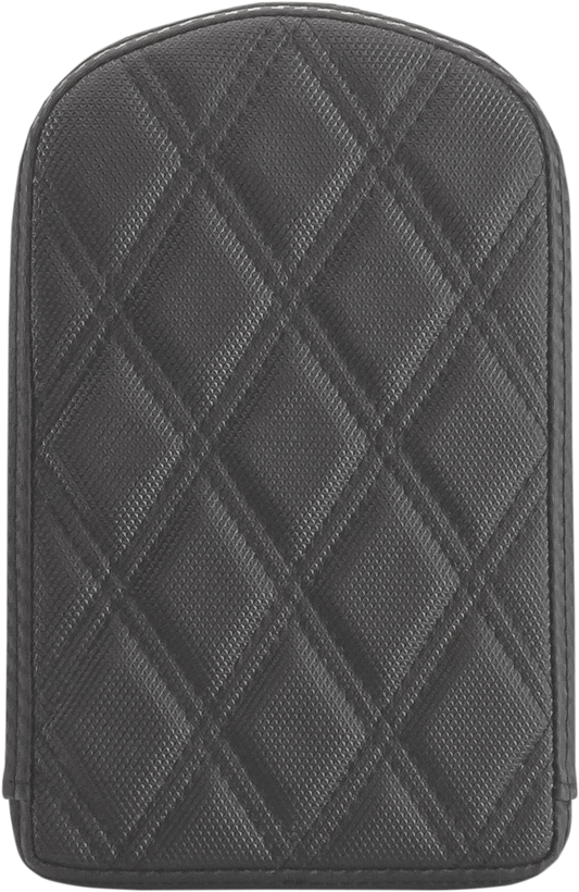 SADDLEMEN Sissy Bar Pad - Lattice Stitched - Black 0411SDC - Howling Moto