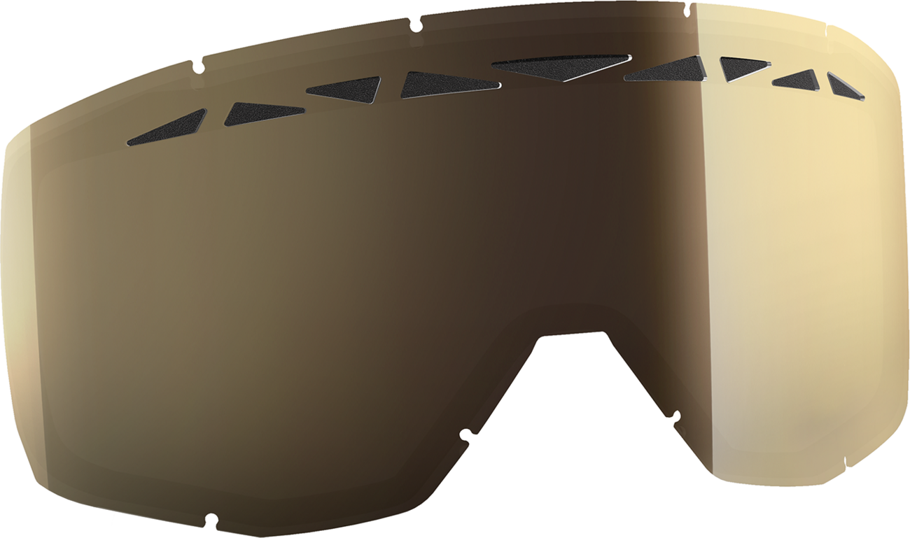 Scott Primal/Split snow lens with dual light-sensitive bronze coating, ACS auto-clear system for winter sports goggles.