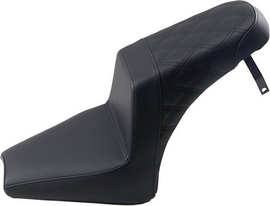 SADDLEMEN Step Up Seat - Front Smooth/Rear Lattice - Black - Scout Bobber I18-33-173 - Howling Moto