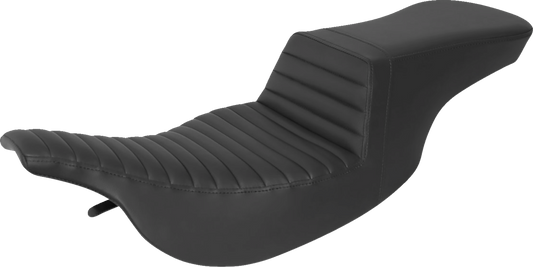 SADDLEMEN Step-Up Seat - Front Tuck-n-Roll - Black - FLH 897-07-191 - Howling Moto