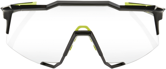 Bill's Exhausts 100% Speedcraft sunglasses in black with photochromic lenses, designed for stylish eye protection and versatility.