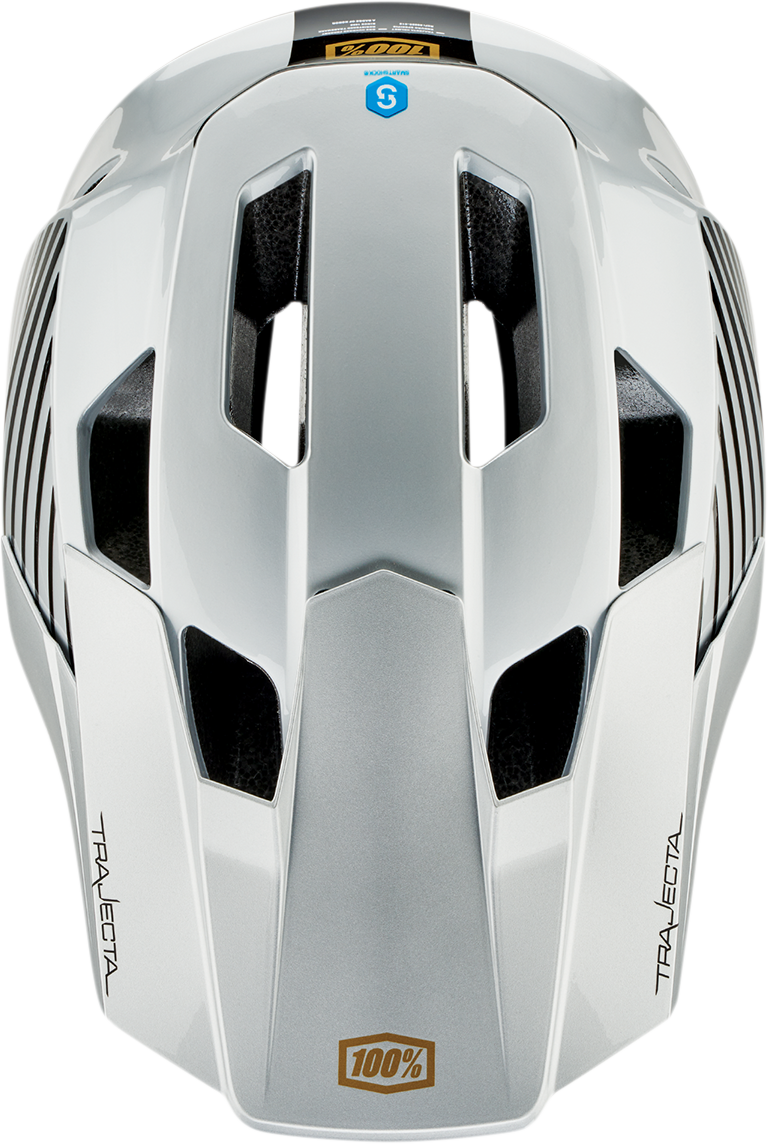 100% Trajecta Helmet - Fidlock - Ranelagh - Silver - Large 80003-00015 - Howling Moto