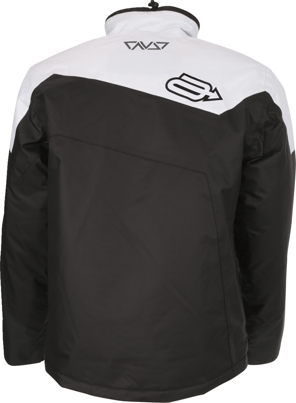 Bill's Exhausts ARCTIVA Pivot 6 Jacket in black and white, XL size, shown with front zipper, hood, and sporty design.