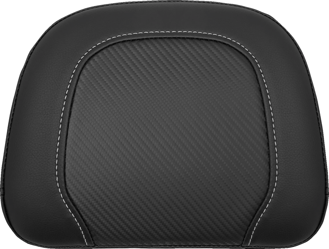 Indian 2014-2022 SADDLEMEN Roadsofa Sissy Bar Pad in carbon fiber, designed for motorcycle seats, with a sleek, textured finish.