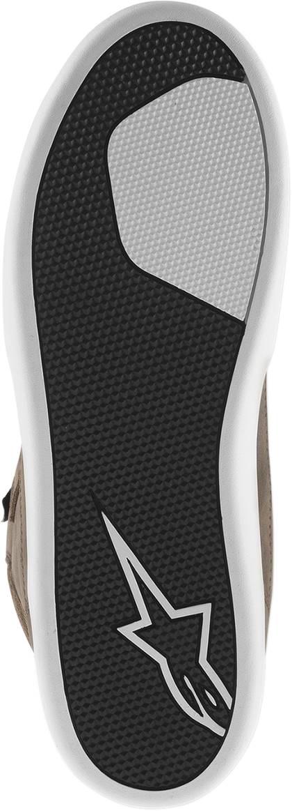 Alpinestars J-6 waterproof shoes in brown with US size 7, designed for durability and weather resistance.