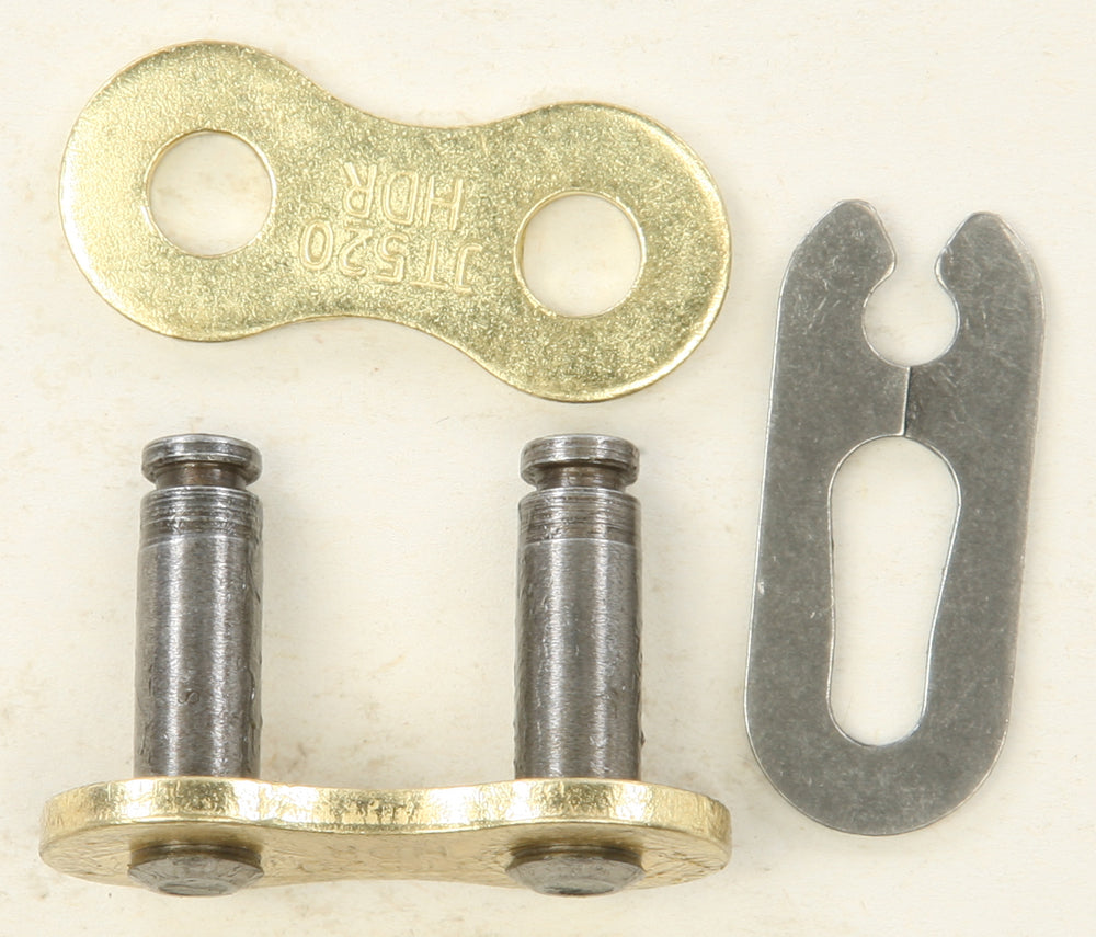 JT Master Link HDR Clip in gold and black, designed for secure cable connections, shown in a close-up of the product.