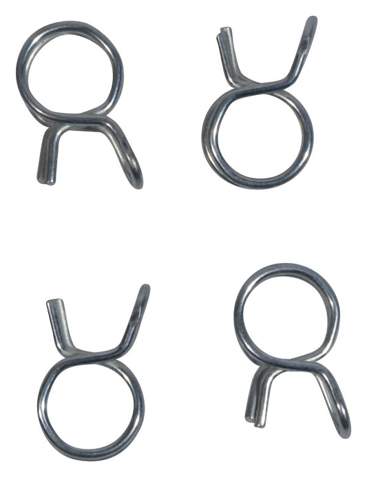 ALL BALLS Hose Clamps Refill Kit with 4 durable metal clamps for secure hose connections, ideal for plumbing and automotive use.