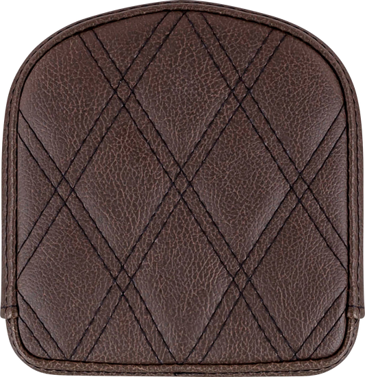 SADDLEMEN Sissy Bar Pad - Lattice Stitched - Brown 40845 - Howling Moto