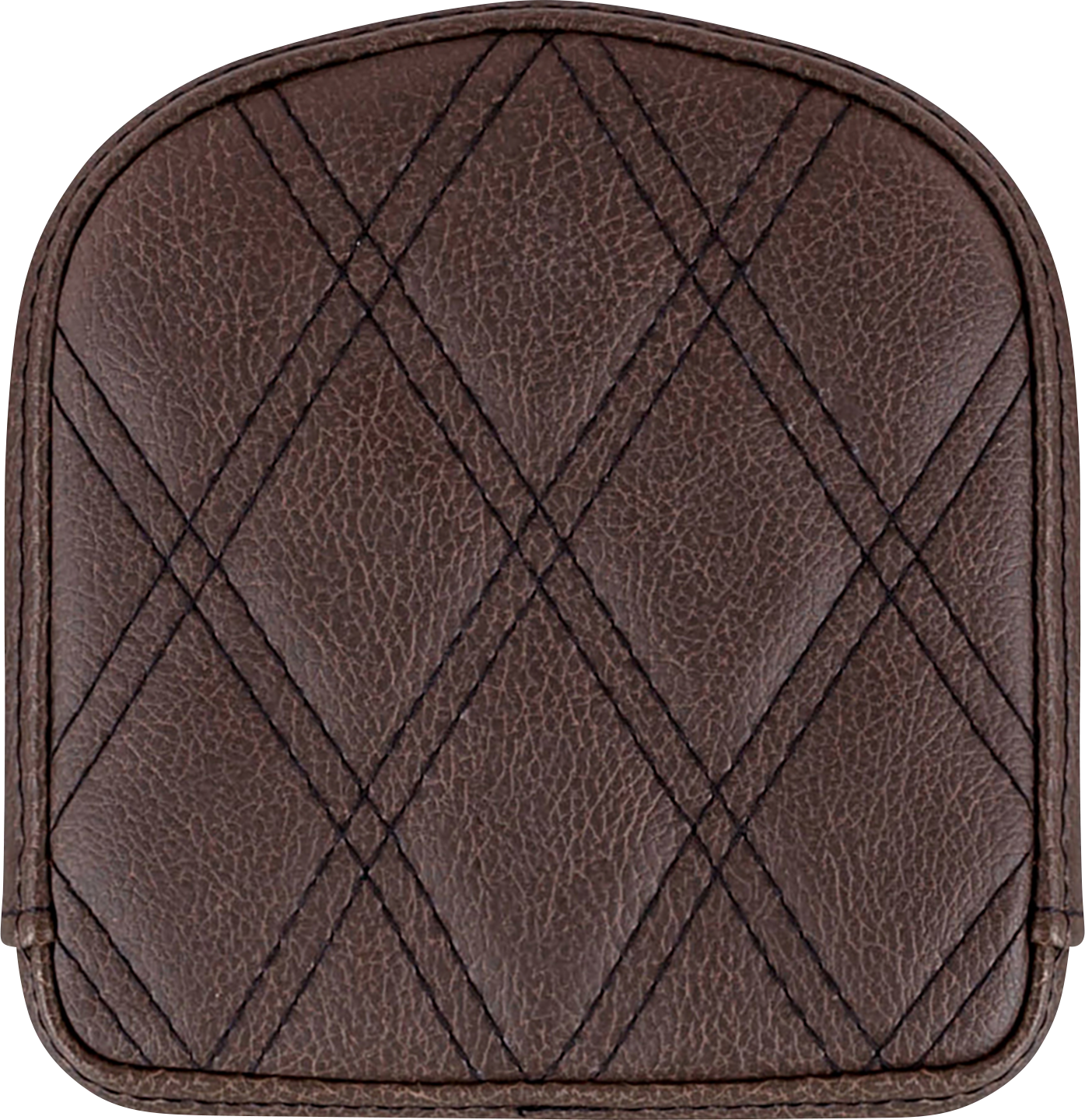 Brown Saddlemen Sissy Bar Pad with lattice stitching, designed for motorcycle seats, enhances comfort and style.