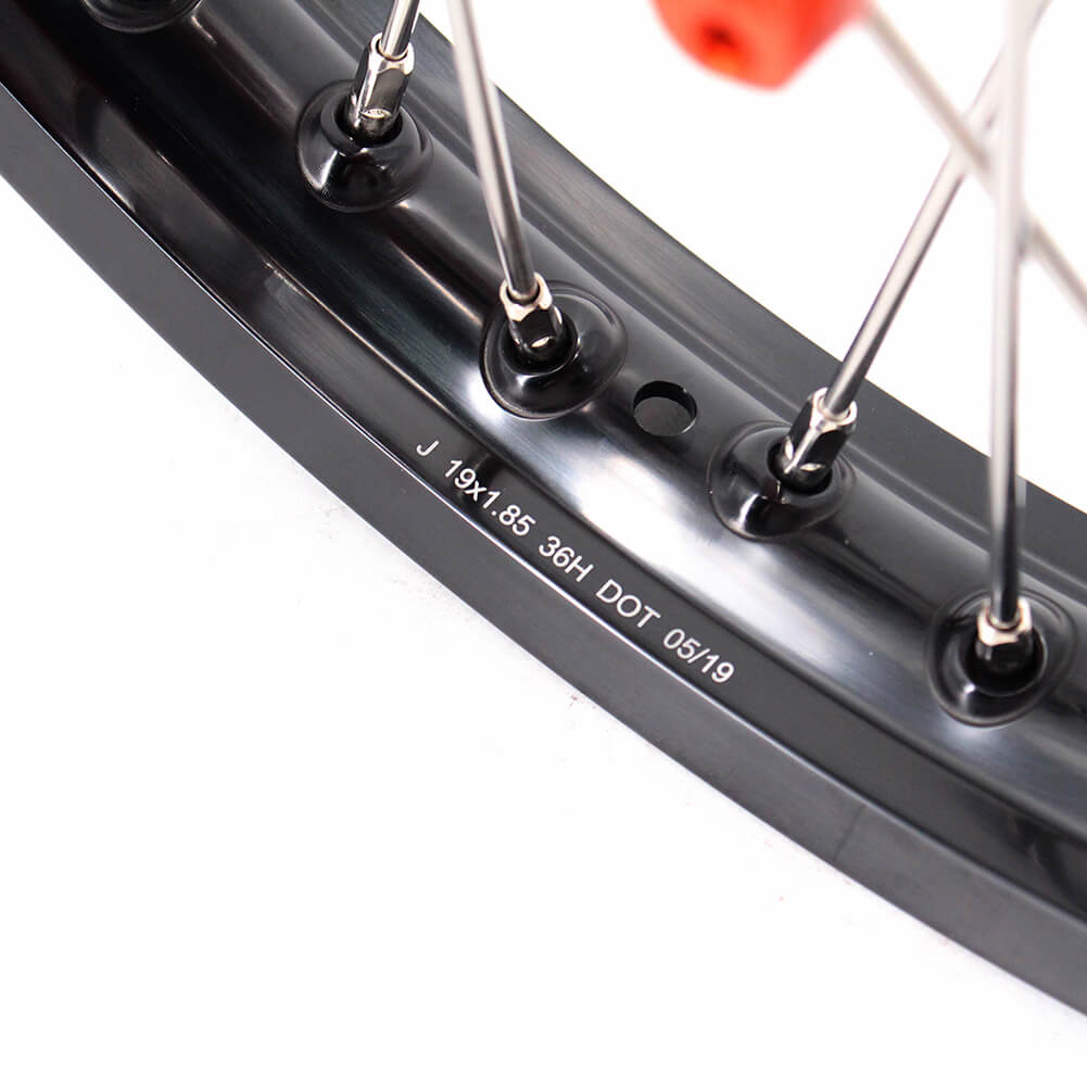 KKE 1.85*19 & 2.15*19 Flat Track Wheels for KTM EXC EXC-F EXC-W 125-530CC 2003-2024 Spoked Rims - Howling Moto