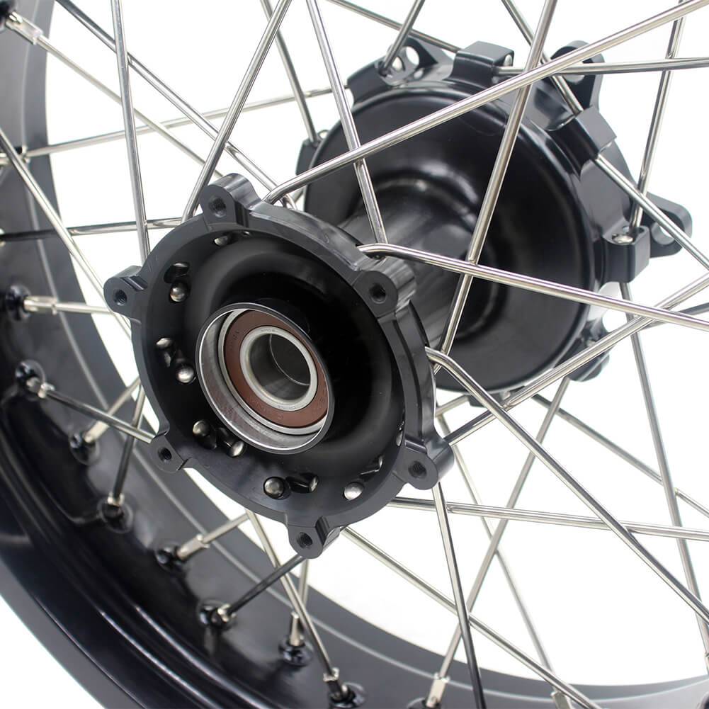 KKE 2.5*19/4.25*17 CUSH Drive Supermoto Wheels Set for KTM 990 950 Adventure 2003-2015