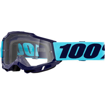 Clear Accuri 2 Goggle by Bill's Exhausts featuring a sleek design and adjustable strap for secure fit and visibility.