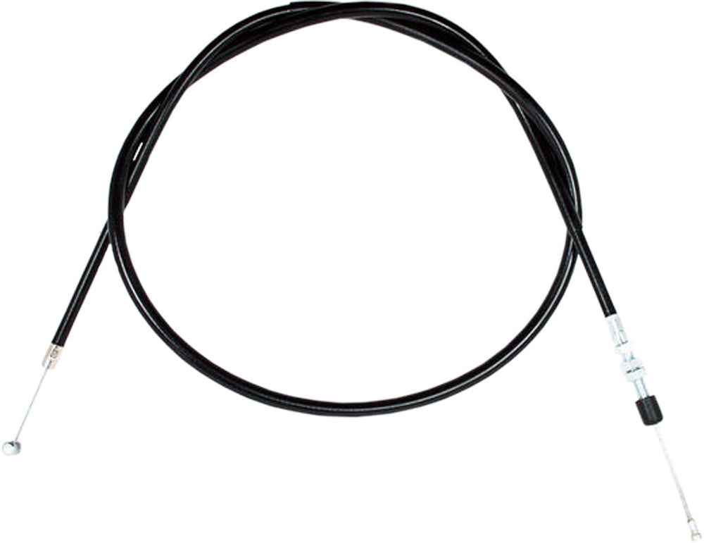 Motion Pro black vinyl clutch cable with premium chrome fittings, designed for motorcycle clutch systems.
