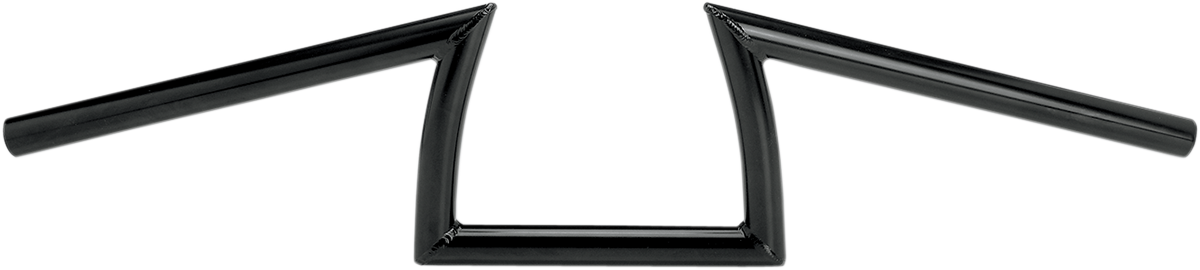 Black BILT WELL Keystone 7/8-inch handlebar for motorcycles, featuring a sleek, curved design, manufactured by Bill's Exhausts.